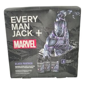 Every Man Jack Marvel Black Panther Body Wash 2in1Shampoo Deodorant Gift Set NEW